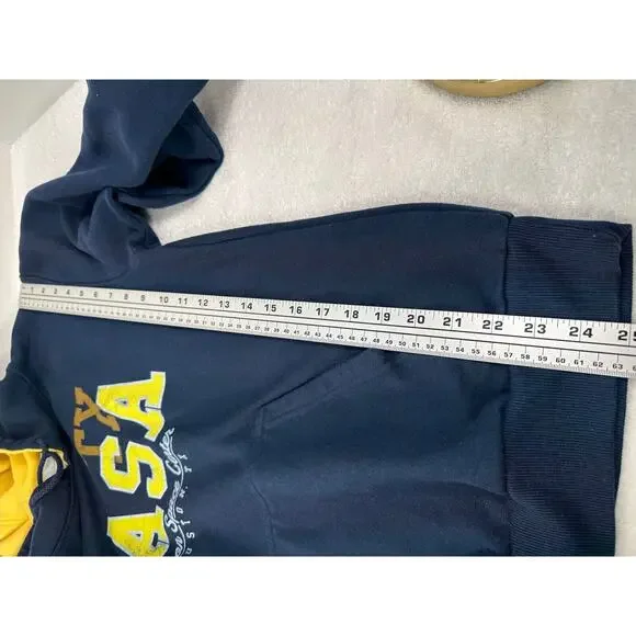 NASA Johnson Space Center Logo Hoodie Hooded Sweatshirt Navy Blue Large - Picture 7 of 12